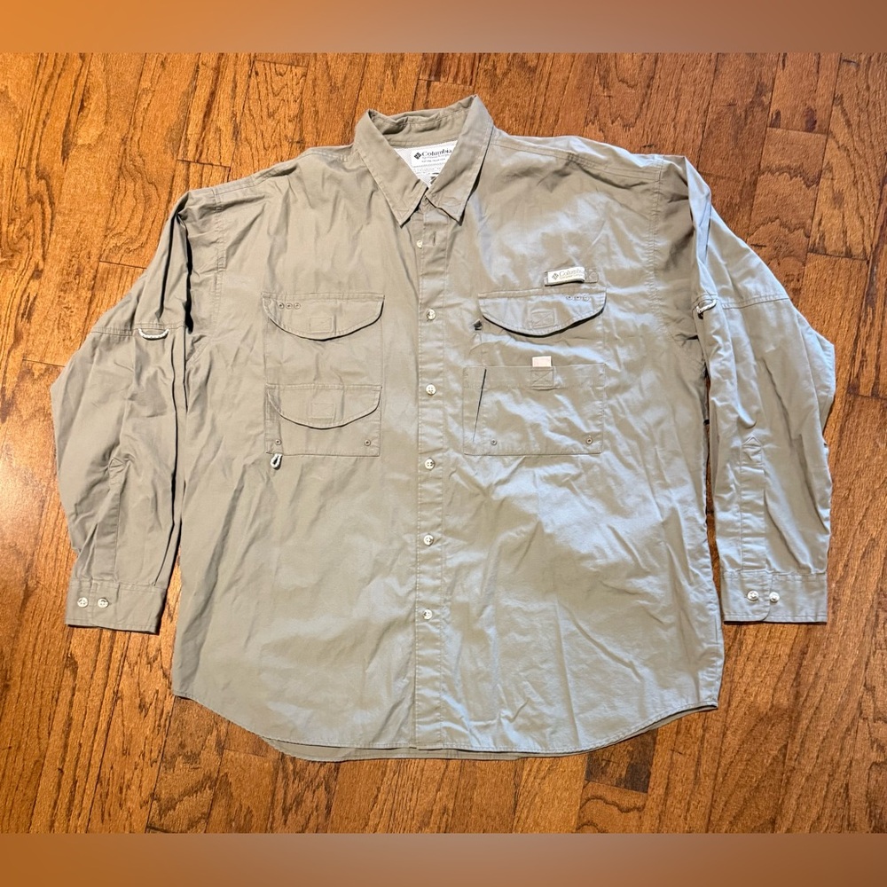 Columbia PFG Shirt Mens XL Vented Fishing Long Sleeve Classic